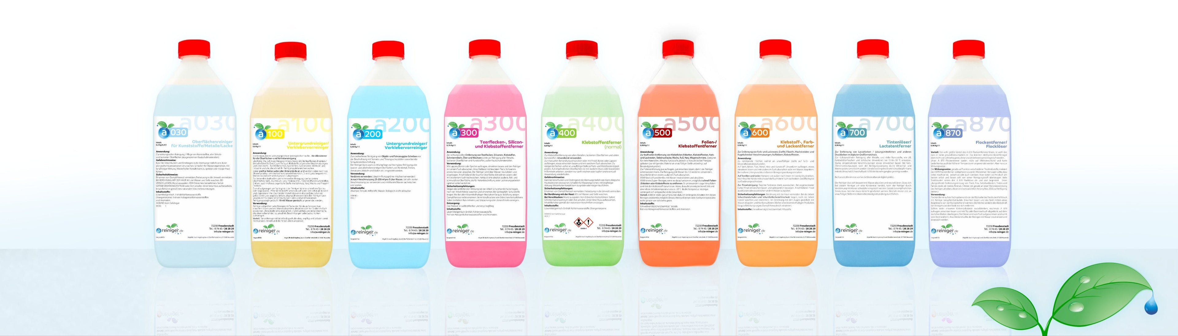 Übersicht der a-Reiniger Kollektion
